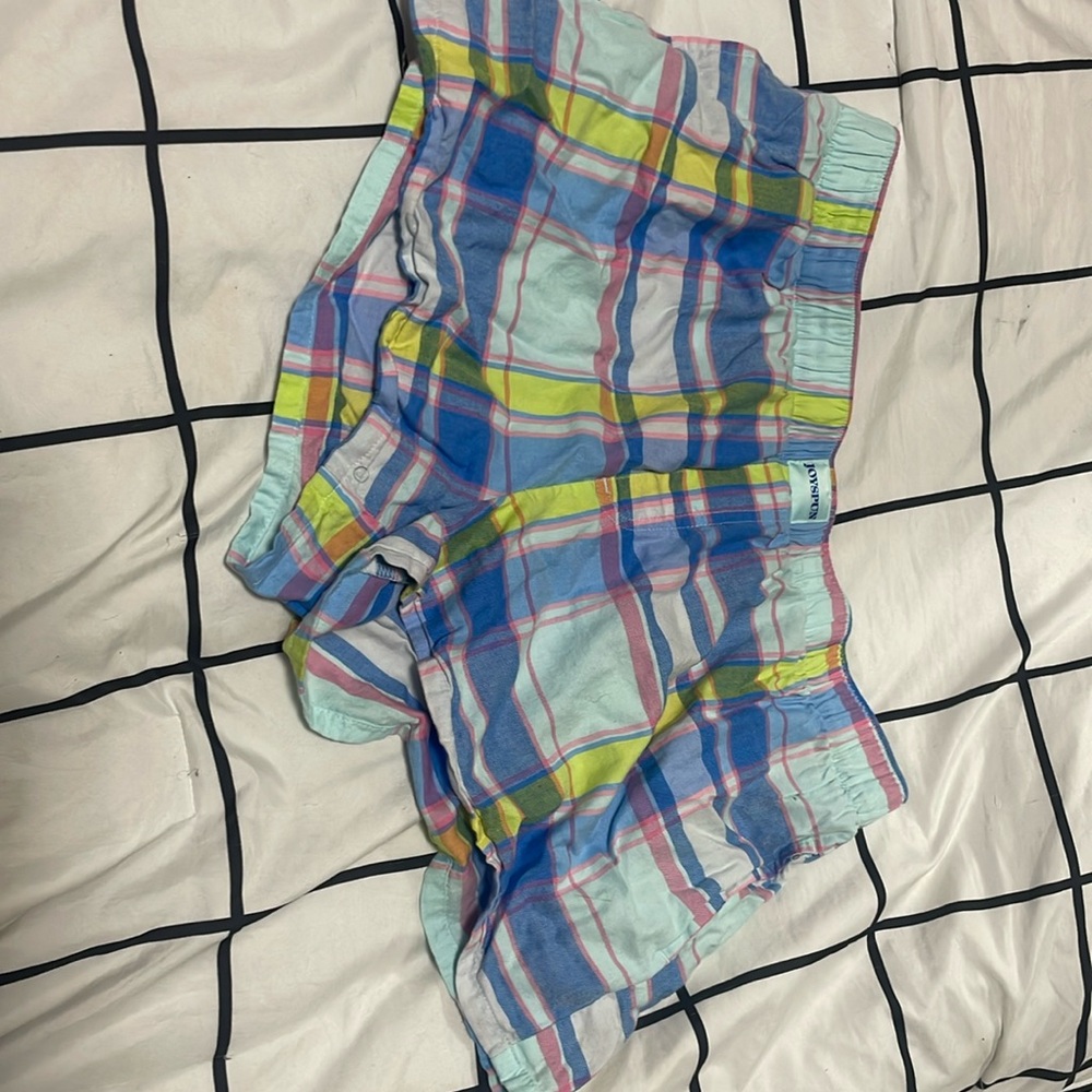 Plaid Pajama shorts, joyspun, barely worn, Size Large (12-14)